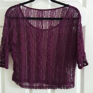 👜Sale👜 3 for $21 Purple lace top